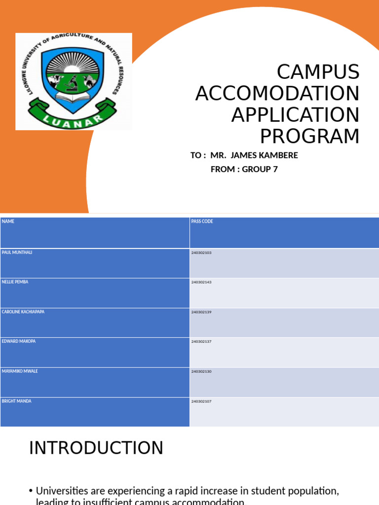 CAMPUS ACCOMODATION APPLICATION PROGRAM Last | PDF | Databases