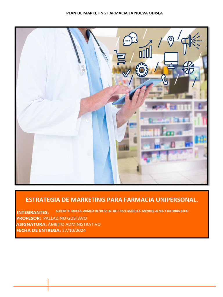 Plan de Marketing - Farmacia. | PDF | Marketing | Farmacia