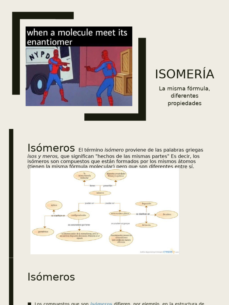 Isomera Plana y Espacial en Qumica | PDF | Ismero | Chiralidad (Qumica)
