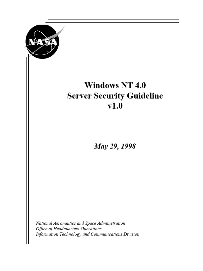 Windows NT 4.0 Server Security Guide | PDF | Microsoft Windows | Software