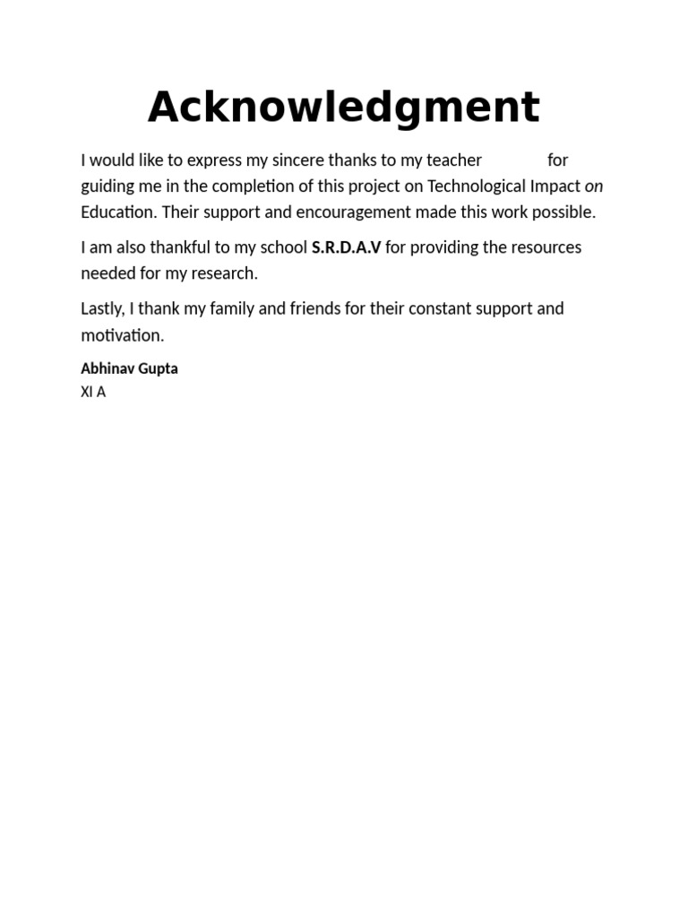 Acknowledgment | PDF