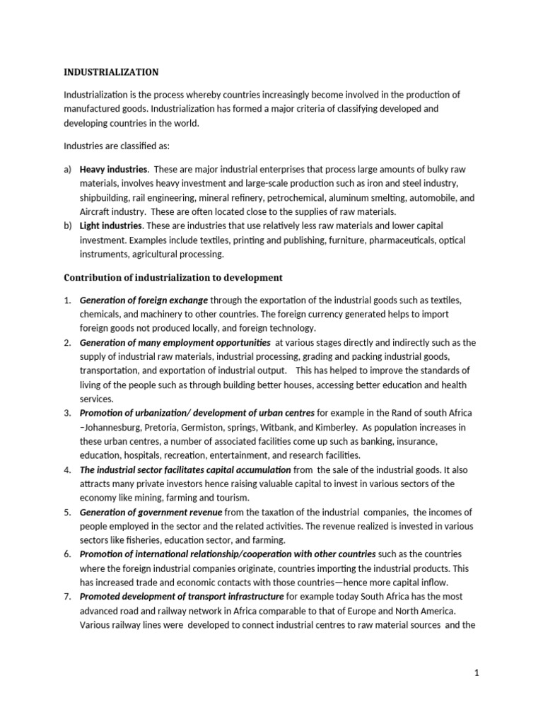 Impact of Industrialization on Development | PDF | Switzerland | Ruhr