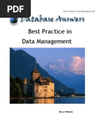 Best Practice in Data Management