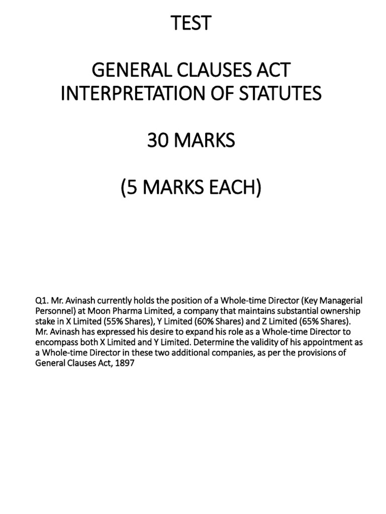 GCA Interpretation Test | PDF | Statutory Interpretation | Common Law