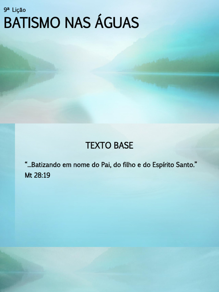 Significado do Batismo nas Águas | PDF | Batismo | Jesus