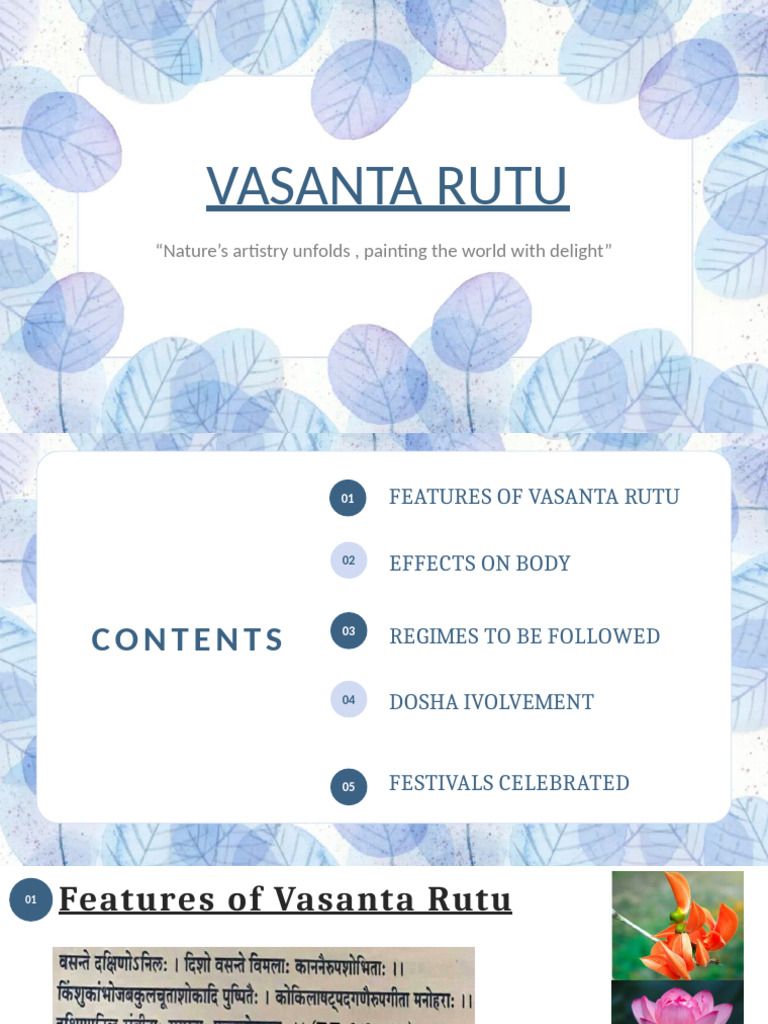 Features and Effects of Vasanta Rutu | PDF | Ayurveda