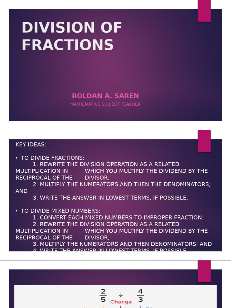 Division of Fractions | PDF