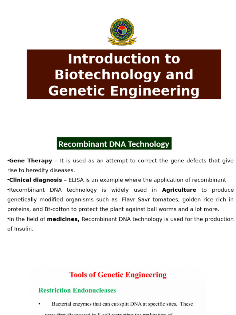 Lec - 07 & 08 | PDF | Recombinant Dna | Molecular Cloning