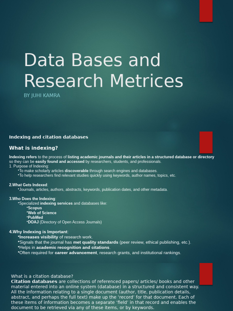 Indexing and Citation Databases Explained | PDF | Citation | Science