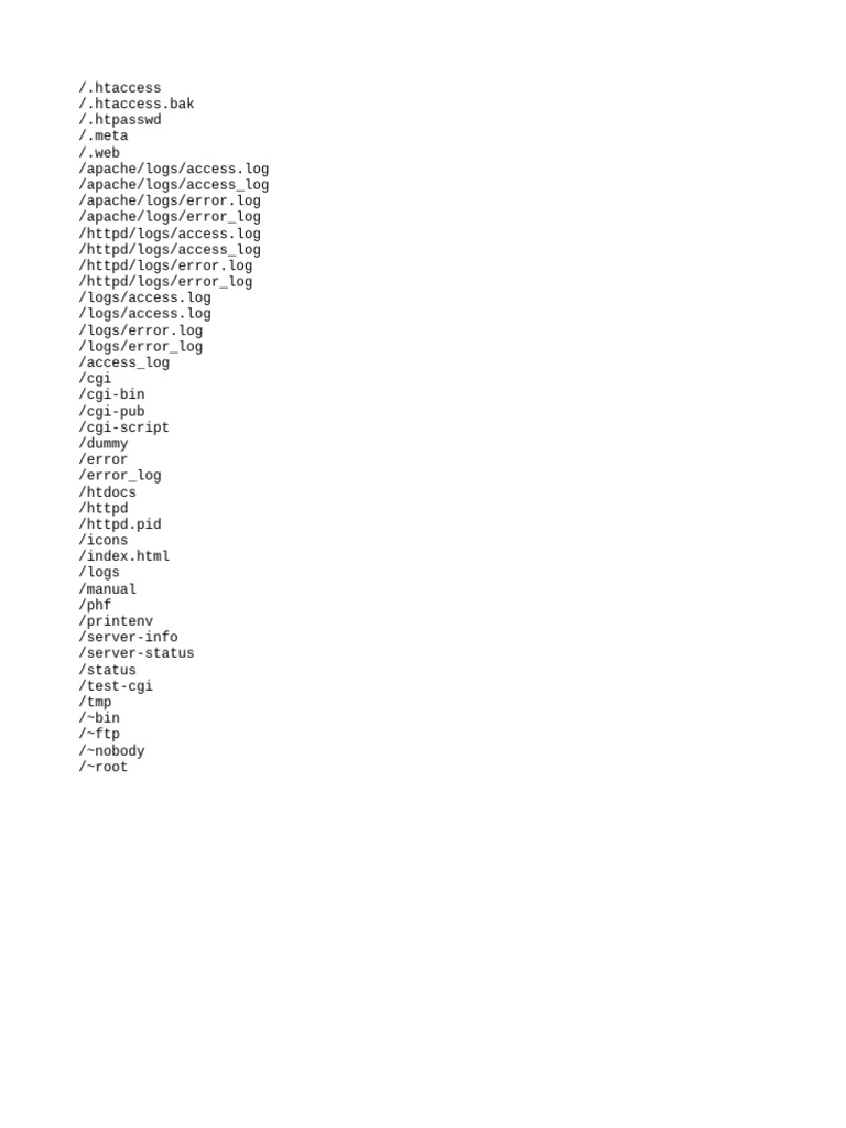 Apache Server Directory Structure Files | PDF
