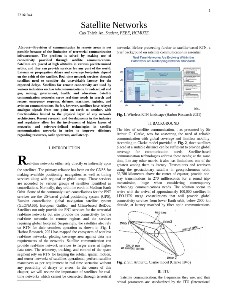 Satellite Networks for Global Connectivity | PDF | Antenna (Radio ...