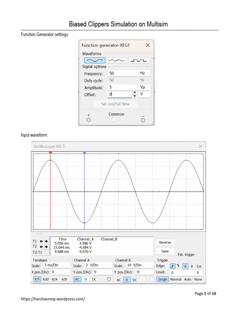 Biased Clippers Simulation On Multisim Pdf
