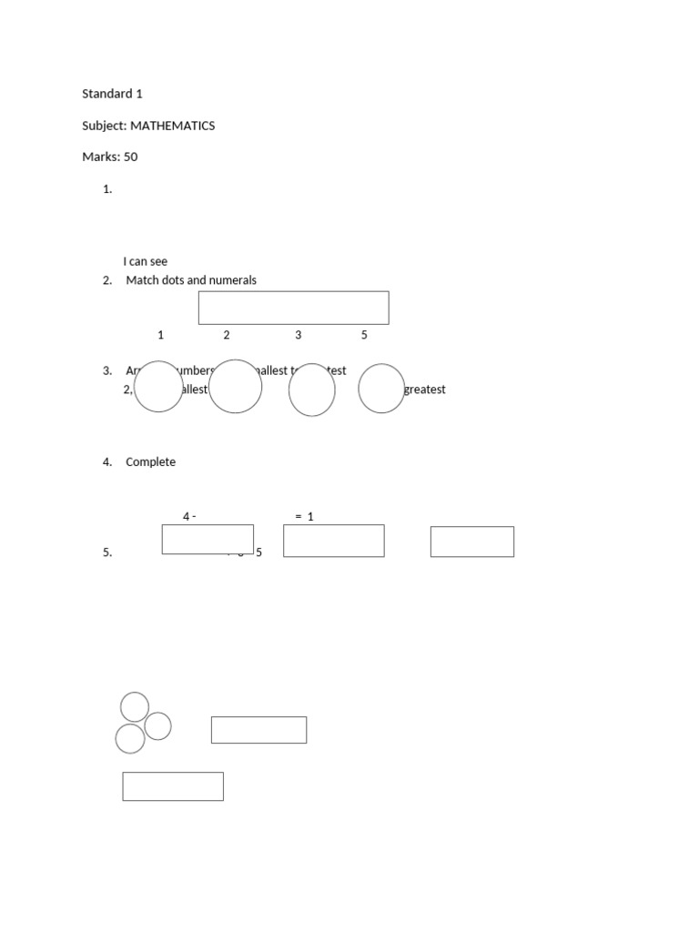 Basic Math Skills Assessment | PDF