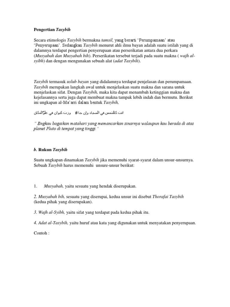 Pengertian Tasybih Pdf