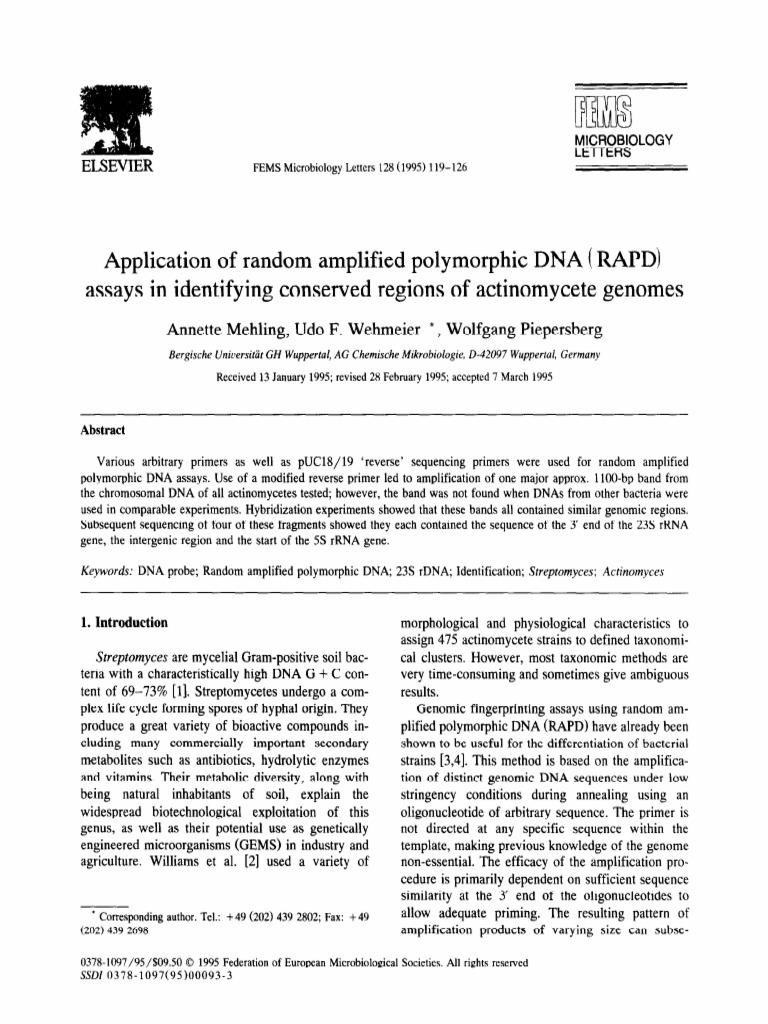 Application of Random Amplified Polymorphic DNA (RAPD) Assays in ...
