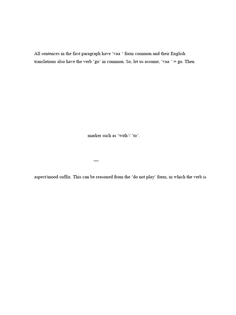 Tangkhul Verbs | PDF