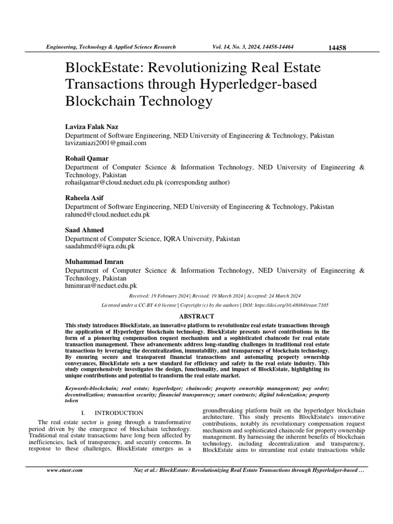 BlockEstate: Transforming Real Estate Transactions | PDF | Regulatory ...