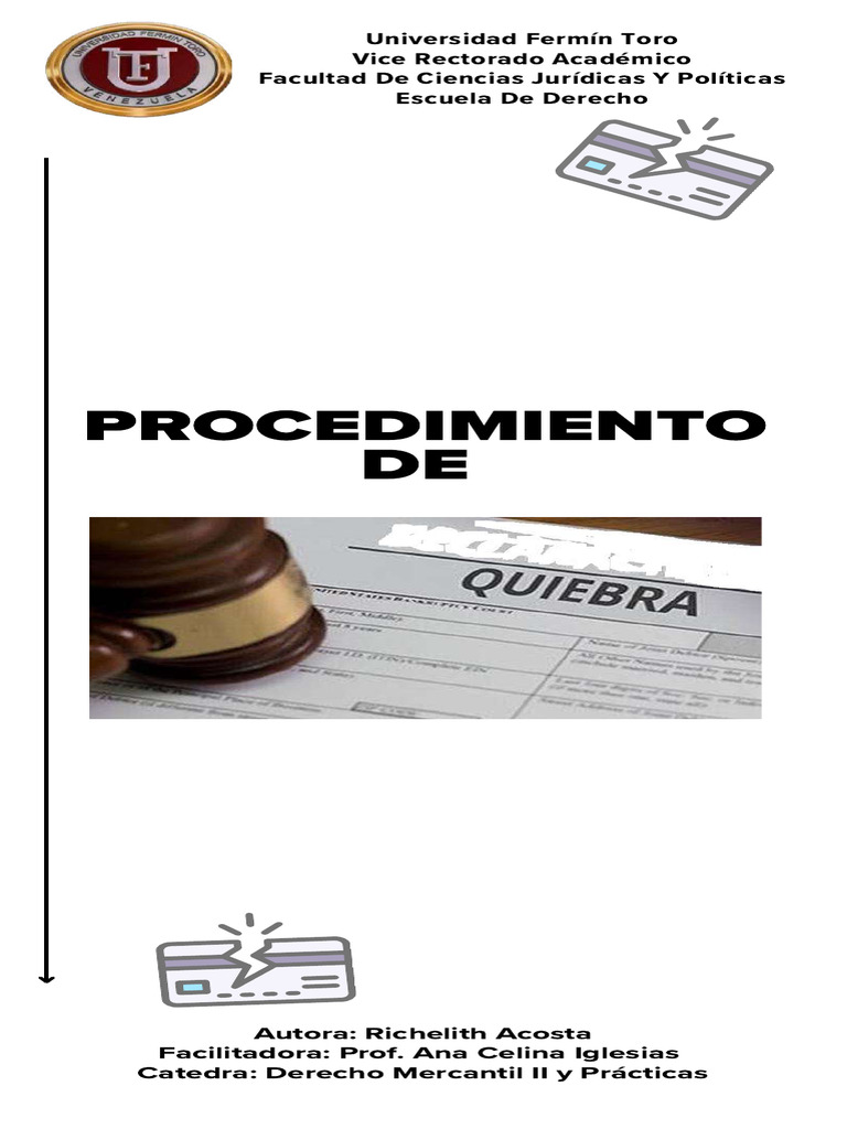Procedimiento de Quiebra en Derecho Mercantil | PDF | Bancarrota ...