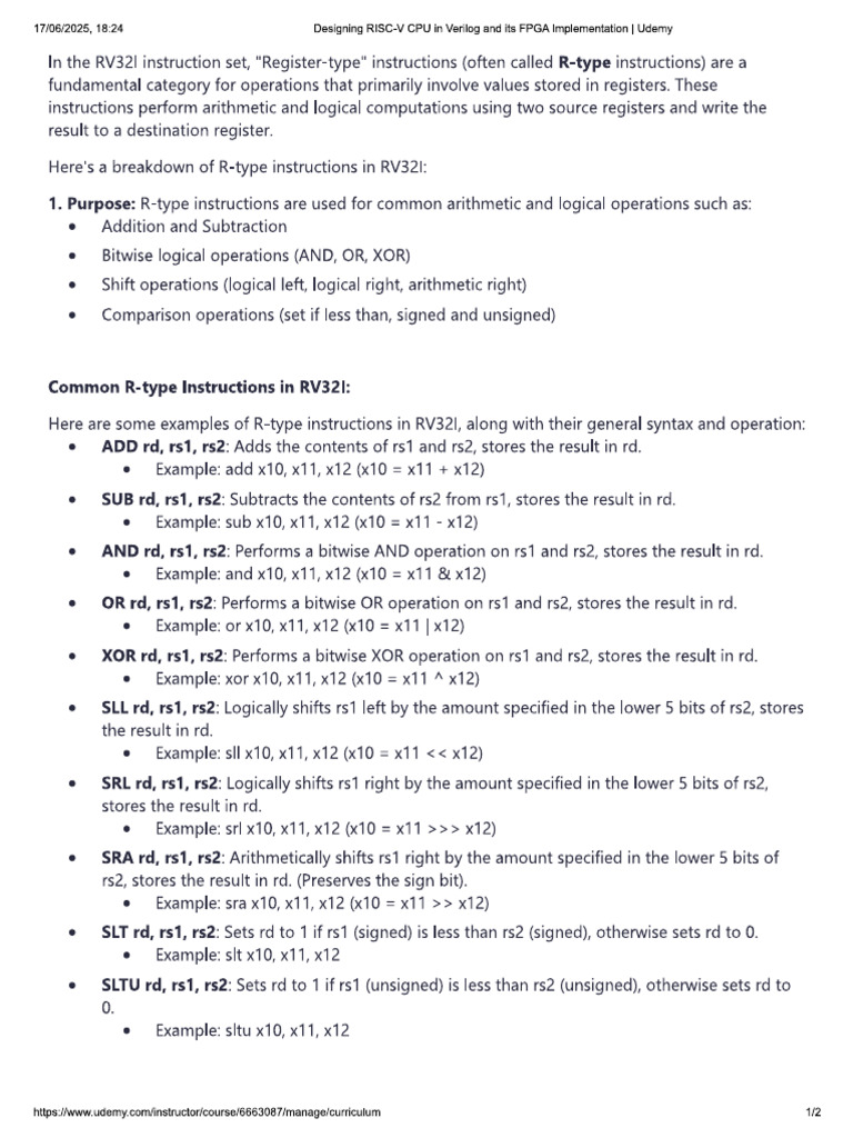 R Type Inst | PDF