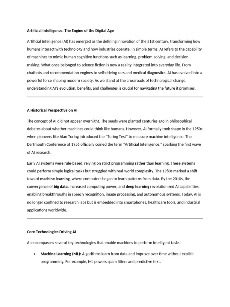 Understanding AI's Impact on Society | PDF | Artificial Intelligence ...
