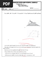 Triangle Geometry Problem Set | PDF | Triangle | Area