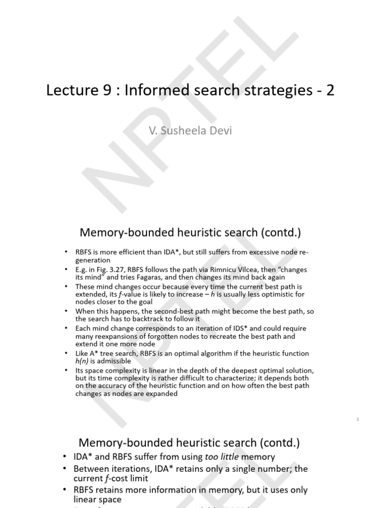 Memory-Bounded Heuristic Search Strategies | PDF | Algorithms And Data ...