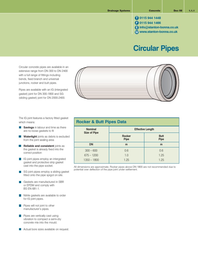 Rocker Pipe Specifications and Details | PDF | Pipe (Fluid Conveyance ...