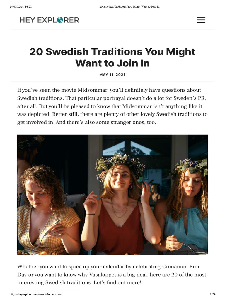 Explore 20 Unique Swedish Traditions | PDF