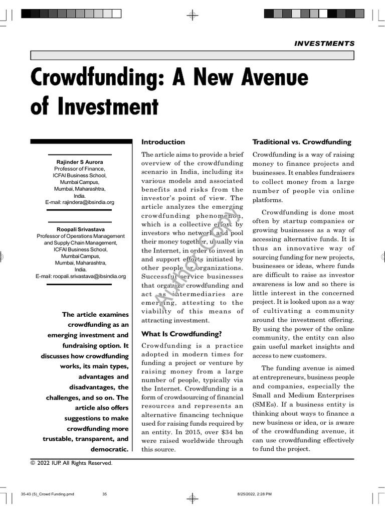 35-43 (5) - Crowd Funding | PDF