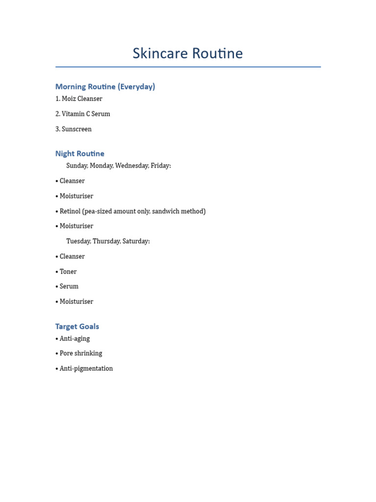Skincare Routine | PDF