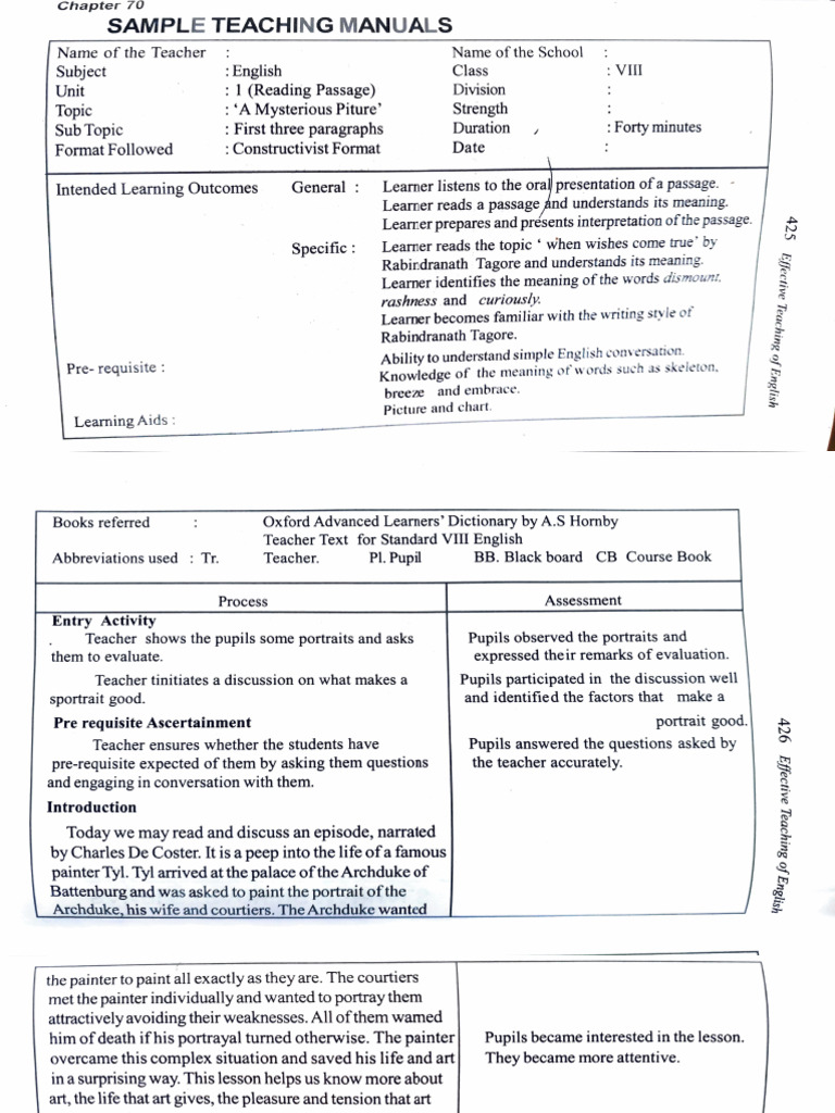 Lesson Plan | PDF | Teachers | English Language