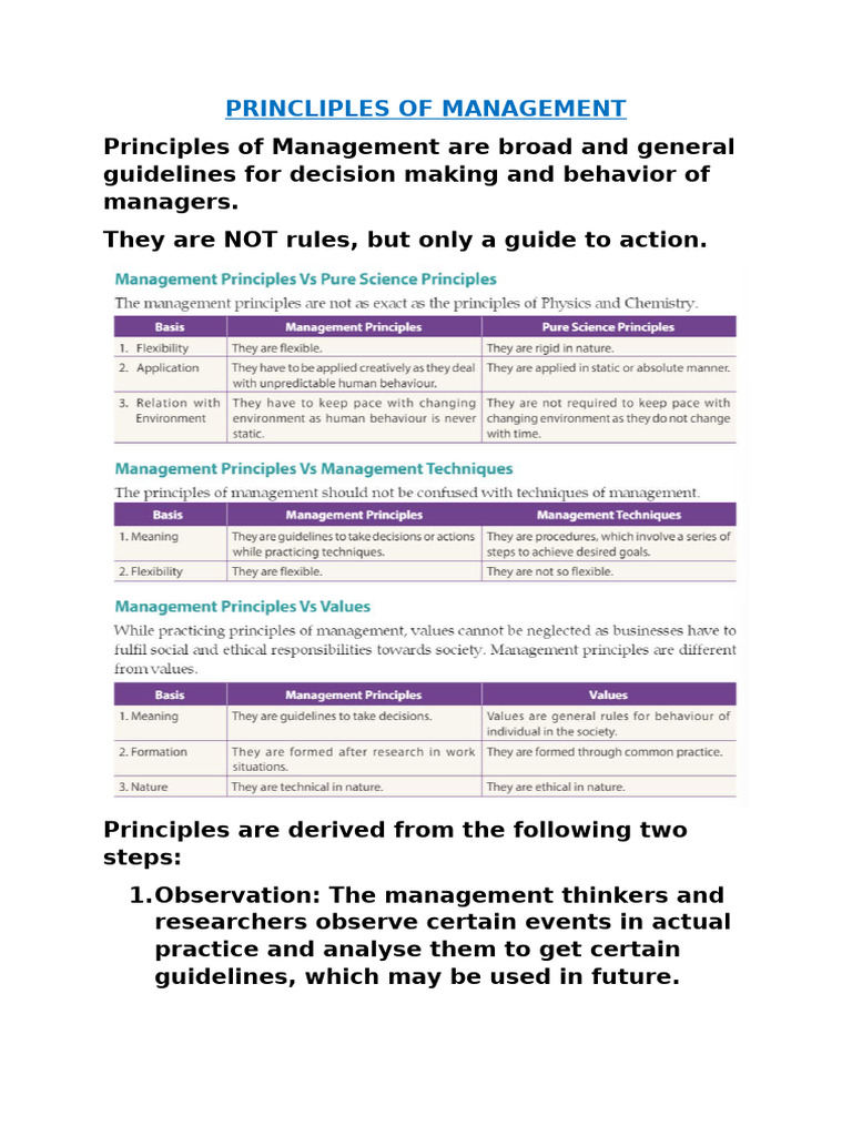 Principles of Management Explained | PDF