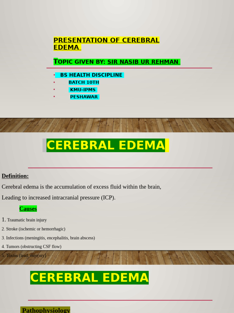 Cerebral Edema | PDF