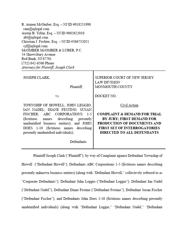 Joseph Clark Howell Lawsuit | PDF | Legal Remedy | Damages