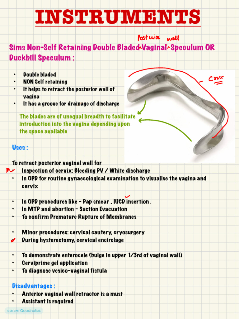 Sims Speculum and Pap Smear Tools | PDF | Uterus | Vagina