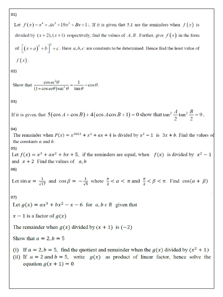 Practice Qns | PDF