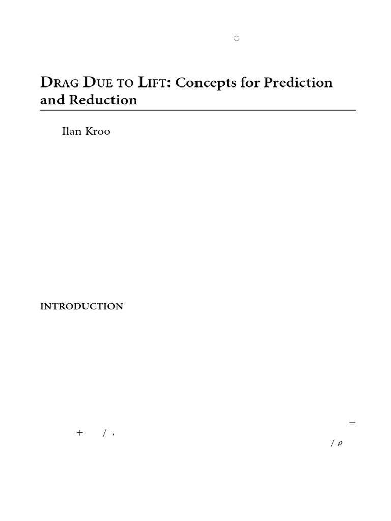 Induced Drag Reduction in Aircraft | PDF | Drag (Physics) | Lift (Force)
