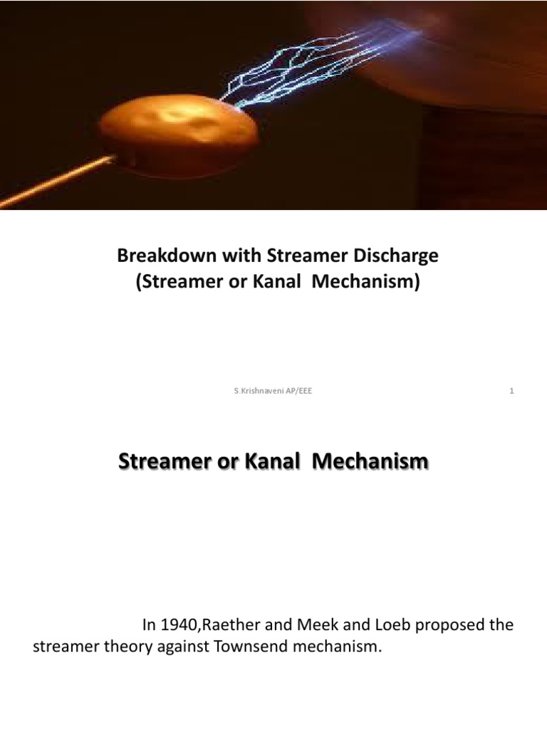k Streamer Theory Electrical Breakdown Ionization Free 30day Trial Scribd