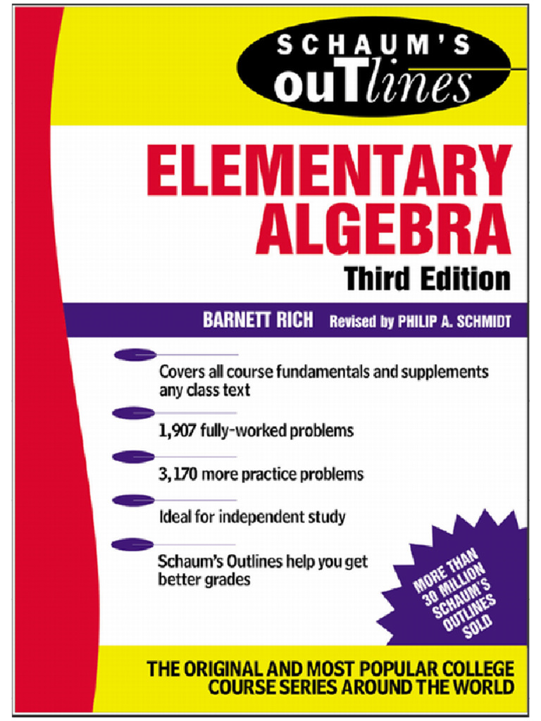 Schaum's Outline of Elementary Algebra (Schaum's Outline Series ...