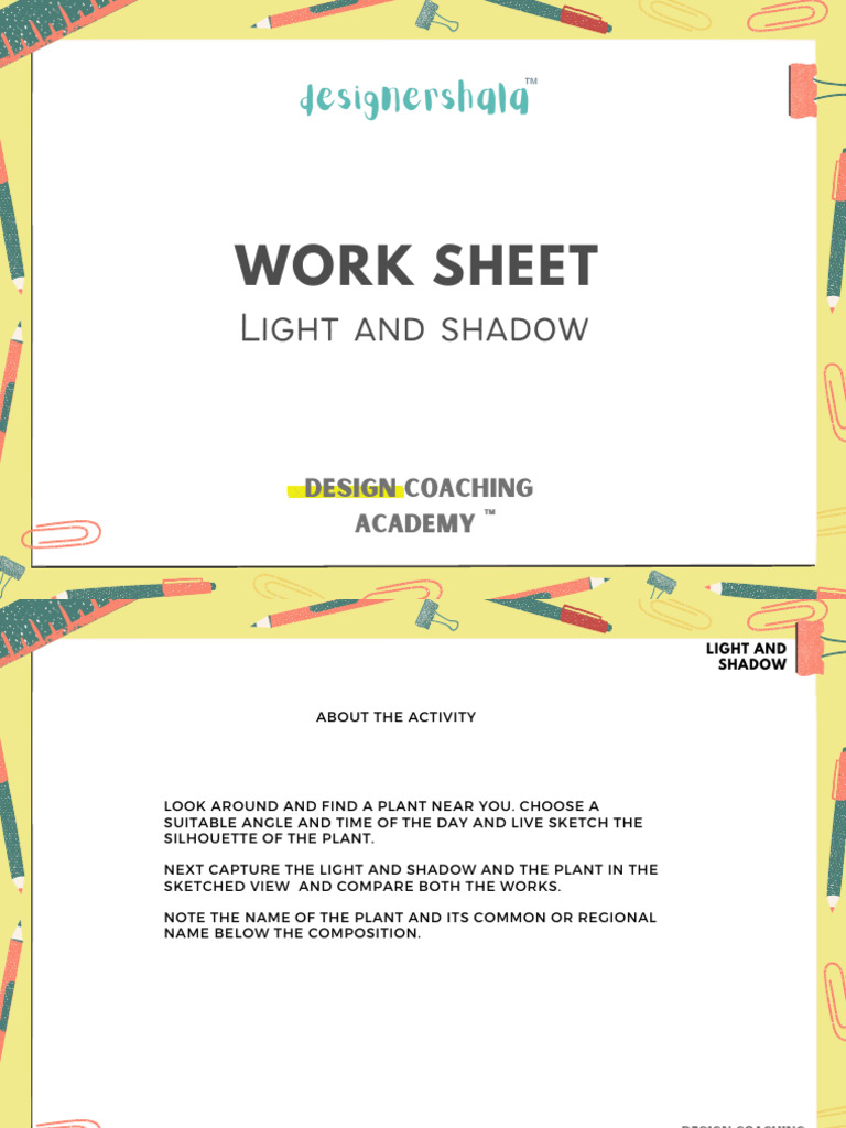 Light and Shadow Drawing Exercises | PDF
