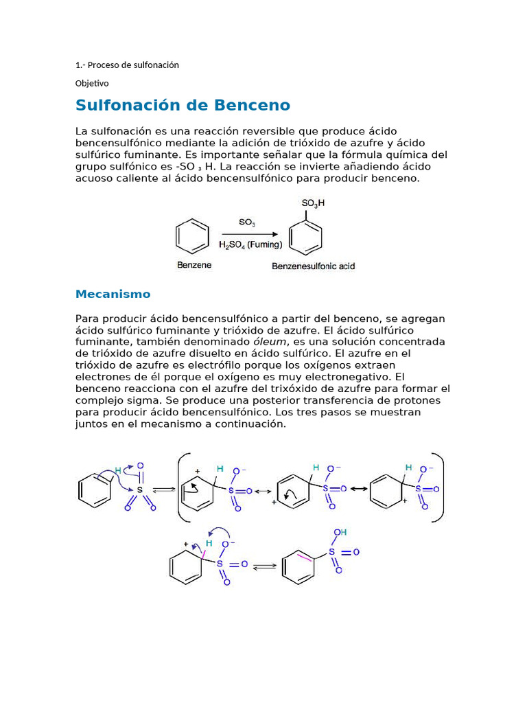 Proceso de Sulfunación | PDF