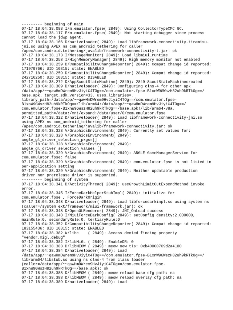 Emulator FPSE Log Analysis | PDF | Java (Programming Language ...