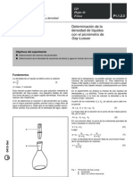 Determinacion de % de Alcohol