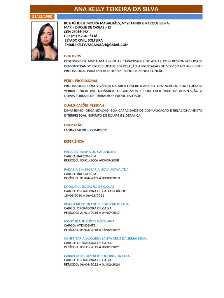 Ana Kelly Teixeira Da Silva | PDF