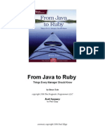 From Java to Ruby Book Summary