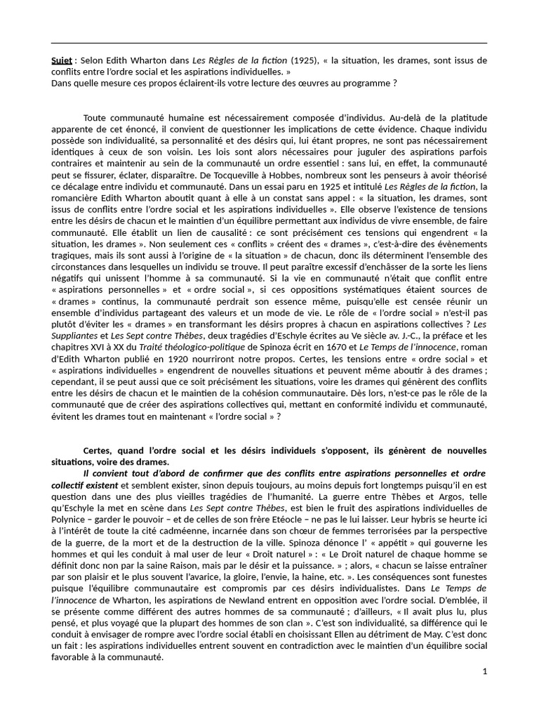 Conflits entre ordre social et individualité | PDF | Eschyle