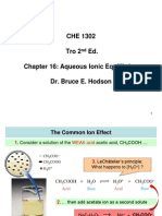 CHE 1302 Tro CH 16 Aqueous Ionic Equilibrium BB Notes