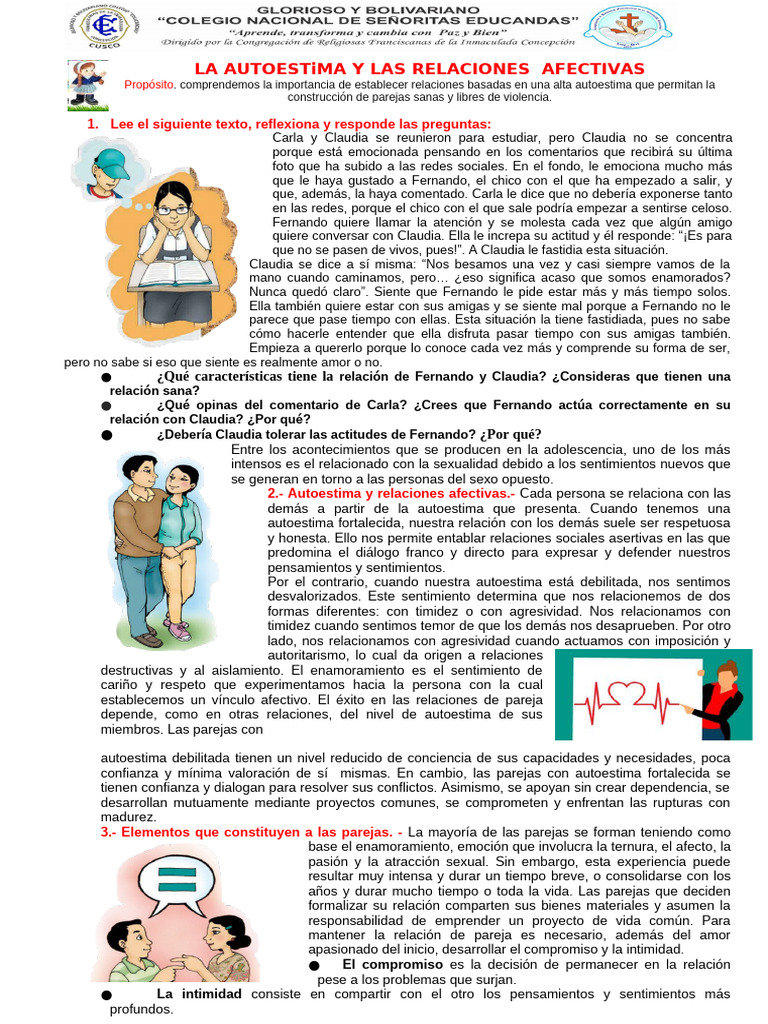 Autoestima y Relaciones Afectivas | PDF | Amor | Autoestima