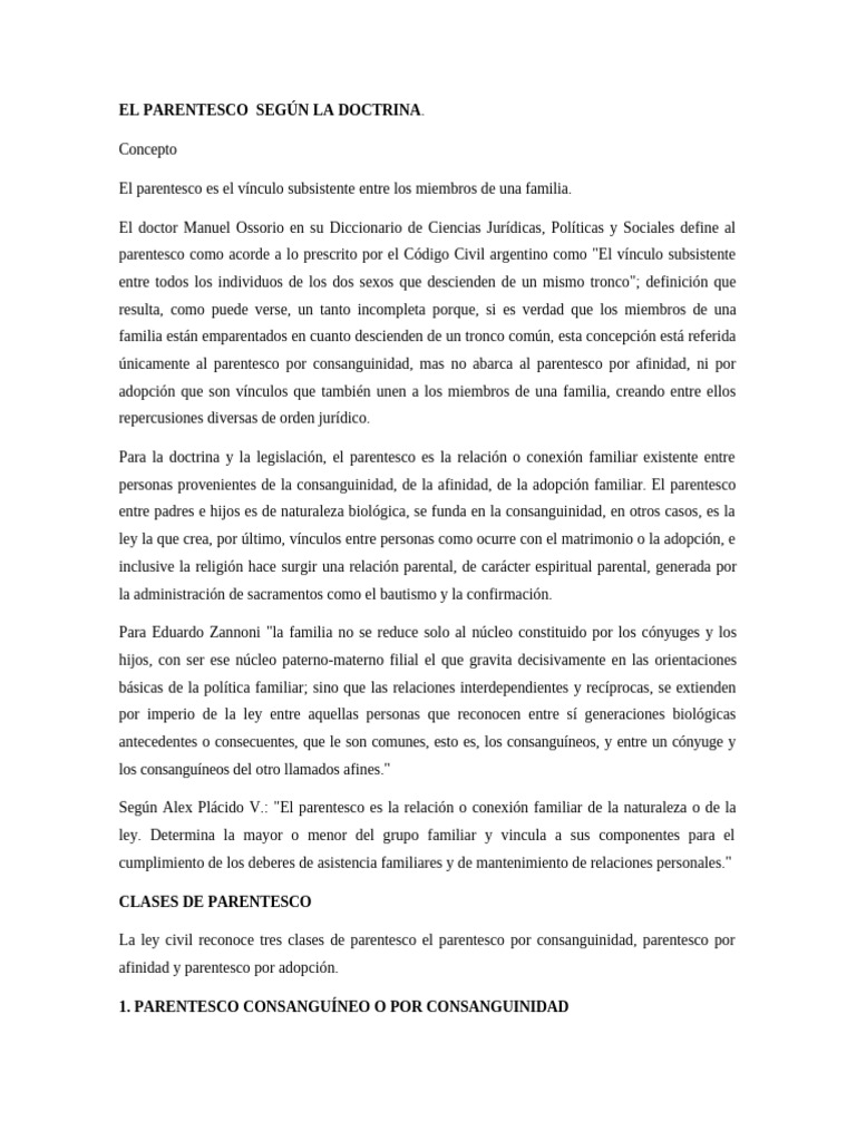 Clases y Tipos de Parentesco | PDF | Parentesco | Arreglos de vivienda