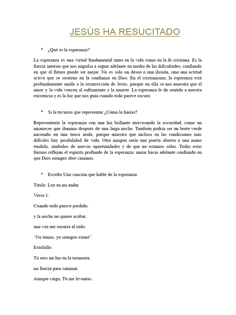 Jesús Ha Resucitado | PDF | La resurrección de Jesús | Cristo (título)